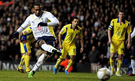 Jermain Defoe scores for Spurs against Leeds, February 2010
