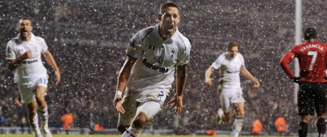 Action from Tottenham Hotspur 1-1 Manchester United, January 2013