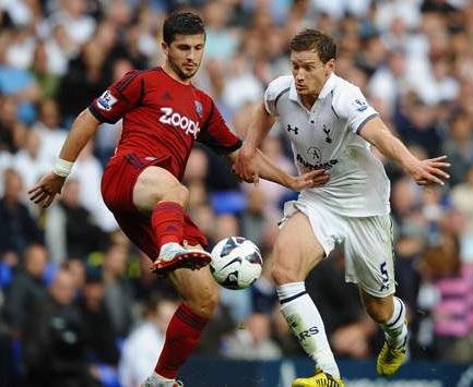 Action from Tottenham Hotspur 1-1 West Bromwich Albion, August 2012