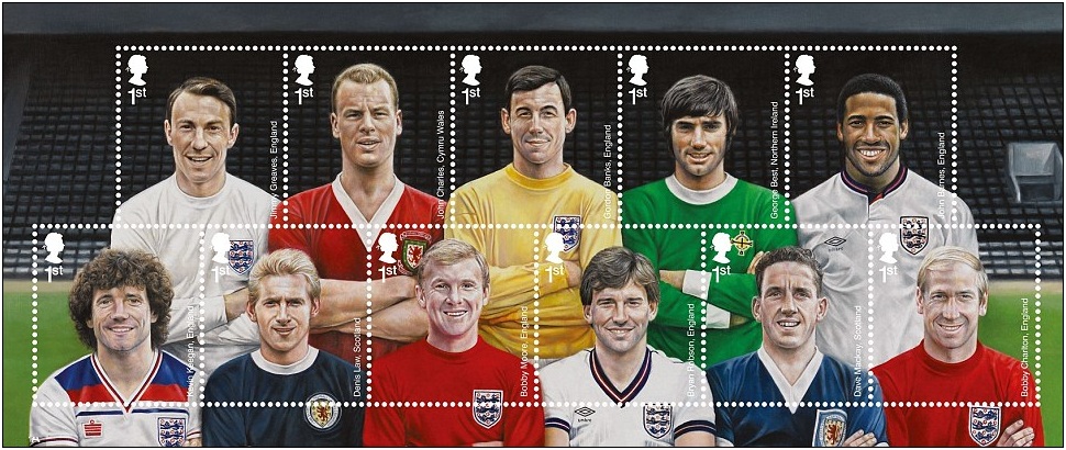 British Football Legends miniature sheet, May 2013