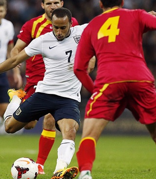 Andros Townsend scores against Montenegro, October 2013