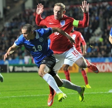 Action from Estonia 0-1 England