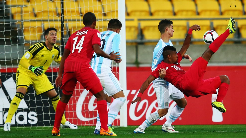 Action from Argentina 2-2 Panama, May 2015