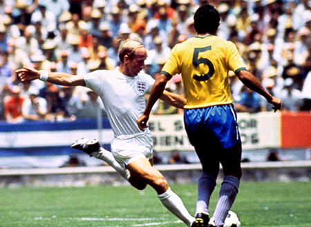 Bobby Charlton against Brazil in FIFA Mexico 1970