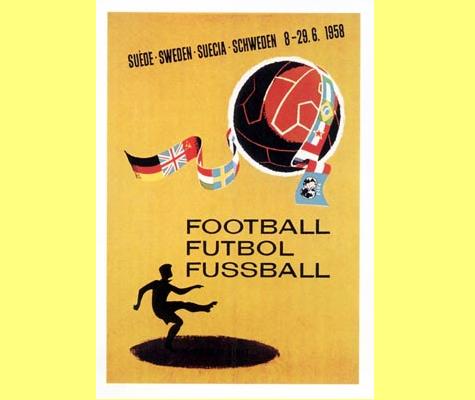 FIFA World Cup 1958 Sweden poster