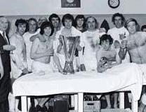 Spurs celebrate their UEFA Cup Final win over Wolverhampton Wanderers in 1972