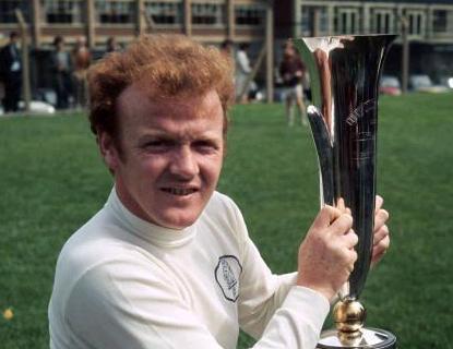 Leeds United's Billy Bremner with the Fairs Cup.