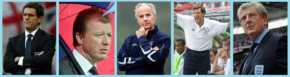 Fabio Capello, Steve McClaren, Glenn Hoddle & Roy Hodgson